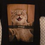 Goodie Two Sleeves  Snapcat kitty snap CAT tee T-shirt T shirt women's size M Photo 3