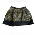 Vintage Pink Tartan Black and Gold Mini Skirt Holiday Festive Sz 12 Photo 3