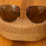 Maui Jim  Women’s Brown Polarized Aviator Sunglasses with Case Photo 0