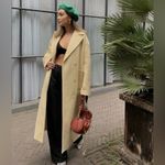 ZARA  Wool Blend Coat Limited Edition Pastel Yellow 8864/744 Size M Photo 5