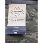 st. john's bay  Women's Capri Pants Camo Floral Embroidered Drawstring Leg Size 20 Photo 12