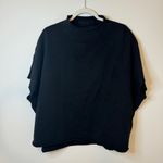 Frank & Eileen  Audrey Sweater Funnel Neck Capelet Triple Fleece One Size Black Photo 5