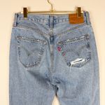 Levi's Levi’s Premium 501 Straight Leg Rigid Denim 100% Cotton Distressed Jeans Size 27 Photo 5