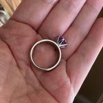 High polished Stainless Steel Ring with Amethyst AAA Grade CZ Size 9 Purple Photo 5
