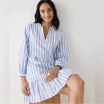 J.Crew Tiered cotton poplin mini dress in Barrie stripe Size Small Photo 1