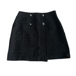 Loft Black Tweed Double-Breasted Mini Skirt 4 Photo 1