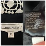 Katherine Kelly Sheath Dress Sleeveless Crochet Black Tan White Women’s Size 8 Photo 10