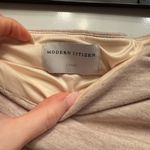 Modern Citizen  Ruched Midi Skirt Kiki Slit Oatmeal Photo 3