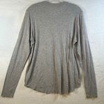 Aerie Real Soft Ribbed Long Sleeve Crew Neck T-Shirt Gray Size Large Photo 6