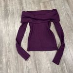 We The Free Off-Shoulder Burgundy Sweater Photo 5