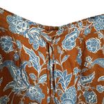 CeCe Floral Linen Blend Shorts Blue/Brown Floral print – Size M (NWT) Photo 6