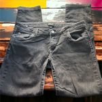 Underground Soul Black Jeans Gray Stitching Embroidered Ankle Zippers Size 13 Photo 0