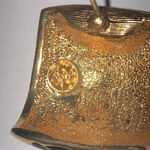 Angel Brand Signed Black Enamel and Gold Tone Zebra Vintage Retro Earrings Photo 4