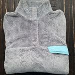 JACHS Cabin Fuzzy Fleece Snap Pullover Jacket Womens Size Small Blue Photo 0