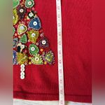 Susan Bristol  Christmas Sweater Women’s XL Cotton Ramie Beaded Tree Photo 6