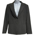 Tahari Gorgeous  Arthur S. Levine Gray Silver Jacket Blazer SIZE 14‎ Metal Clasps Photo 0