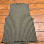 American Eagle  Outfitters Mock Neck Ribbed Tank Top Olive Green M Photo 3