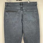 Topshop NWT Petite Cropped Straight Jeans with Raw Hem Washed Black Size 32P Photo 7