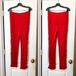 I am gia I.AM.GIA Pant Estella Ruched Front Zipper Stretchy Red Medium EUC Photo 1