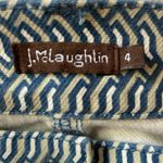 J. McLaughlin  Micro Aegean Link Baxter Blue Patterned Pants Slash Zipper Pockets Photo 13