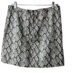 Monki  Faux Leather Gray Snake Print Mini Skirt Women's Size 42 US 6 Photo 5