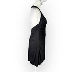 Jill Stuart Jill  Mini Dress Womens 8 Black Halter Ruched A-Line Open Back Jersey Photo 3