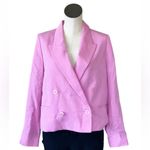 Tommy Hilfiger NWT  Double Breasted Linen Blend Pink Blazer Photo 1