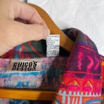 Chicos Design Bold Abstract Artsy Colorful Button Front 100% Cotton Jacket 3/LG Photo 7