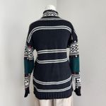 American Vintage Vintage 90s Express Tricot Knit Sweater Floral Fair Isle Mock Neck Whimsigoth M Photo 6