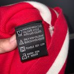 Pierre Cardin Vintage Red-White Stripe Sleeveless Round Neck Sweater Knit Top L Photo 5