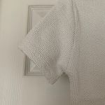 ZARA Cropped Textured Weave Top White Short Sleeve Crop Top Photo 14