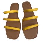 Target NWOT A New Day "Yellow Wren" Triple Strap Chic Square Toe Open Toe Sandals Photo 1