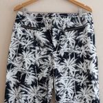 INC International Concepts Cropped Pants Women's 12 Zip‎ Pockets Palm Tropical Black Photo 1