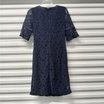 Beige by eci Womens Dress Sz 4 Navy Blue Lace Short Sleeve Office Party Wedding Photo 1