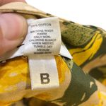 Ann Taylor LOFT Womens Skirt Size 12 Beige Yellow Floral Pleats Tie Waist Cotton Photo 4