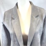 FAVLUX Light gray faux suede blazer jacket size small NWT Photo 3