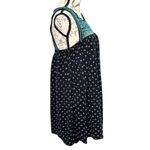 American Eagle | | Black Loose-fitting Bohemian Teal Embroidered Dress - S Photo 4