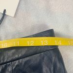 Coach size 2 New navy blue leather pants straight leg trouser flat front busines Photo 5