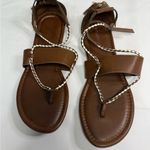 Maurice's  Brown Sandals with Beaded Straps Photo 0
