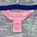 Lilly Pulitzer  Noelle Hooded Elephant Print Long Sleeve Tunic Pullover Top Large Photo 7