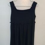 Sleeveless Square Neck Midi Dress Black Size L Photo 6