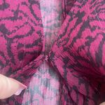 H by Halston NWT HALSTON Magenta Sheer Blouse Photo 3