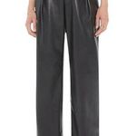 NWT Mother Tunnel Vision Pleated Faux Leather Pants Photo 0
