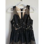 Ali & Jay  Women’s Black‎ Nude Mini Lace Babydoll Sleeveless Short Dress Size S Photo 5