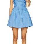 Revolve  More to Come Strapless Blue Mini Dress Photo 0