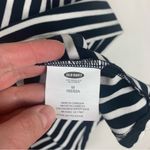 Old Navy  size medium new black white striped dress skater cross straps Photo 3
