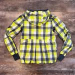 Lululemon  Run Track and Field Hooded Jacket Checkered Green and Gray Size 6 Photo 5