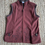 Vintage burgundy and brown fleece granola fairycore vest Red Size L Photo 0