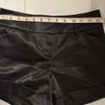 ZARA shiny satin black shorts Photo 3