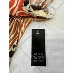 Alyn Paige Brown Orange Halter Neck Wood Beads Animal Print Maxi Dress Cruise Photo 4